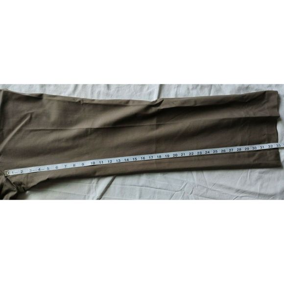 Ann Taylor Modern Fit Chino Pants Career Dress Slacks Brown Flat Front Size 10 - Picture 6 of 10